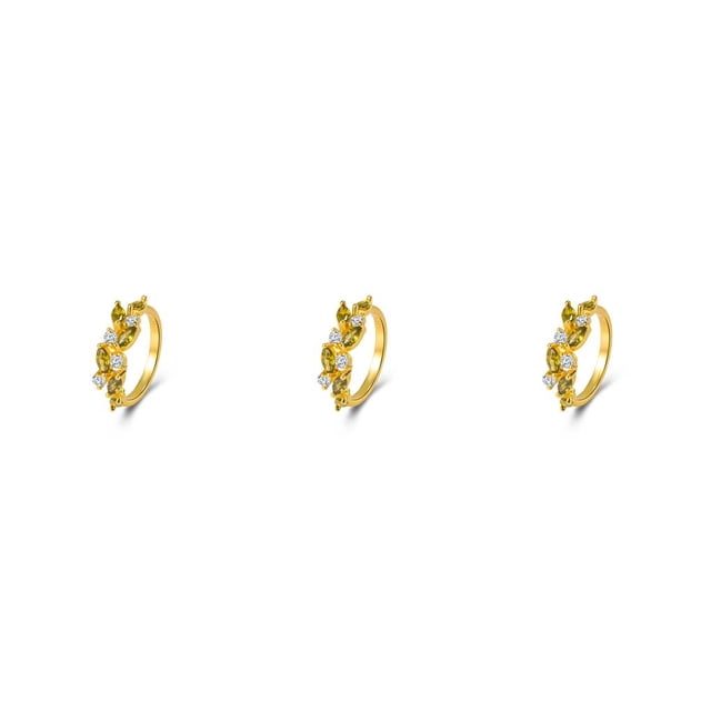 Anillo de cristal Minnieouse para mujer nudillo elegante Tamaño 7