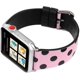 thumbnail image 5 of Women Girls Cute Polka Dot Leather Band Compatible with Apple Watch Series 6/SE/5/4 44mm and Series 3/2/1 42mm - Pink with Black, 42/44 mm, 5 of 5