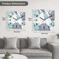 thumbnail image 5 of Teal Navy Blue Coastal Wooden Wall Clock Silent Non Ticking, Summer Beach Coral Shell Ocean Square Wall Clocks Battery Operated, Decor Clock for Home Office, Living Room, Kitchen, 12 Inch, 5 of 9