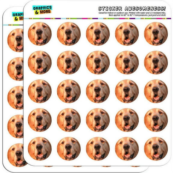 Golden Retriever Dog 50 1" Planner Calendar Scrapbooking Crafting Stickers