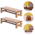 thumbnail image 3 of SHISUYAN 2Pcs Miniature Doll House Bench Mini Chair Model Park Bench Model Tiny Bench Furniture, 3 of 8