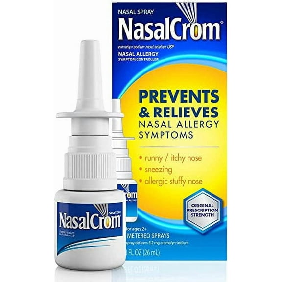 NasalCrom Nasal Spray Allergy Symptom Controller, 200 Metered Sprays, 0.88 FL OZ