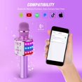 thumbnail image 3 of Intexca Bluetooth Karaoke Microphone, 4-in-1 Wireless Mic with LED Lights for Kids & Adults, 3 of 5