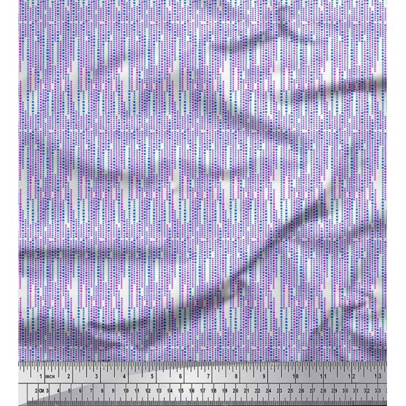 Soimoi Cotton Duck Fabric Square Shirting Print Fabric by The Yard 42 Inch Wide