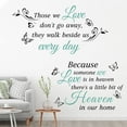 thumbnail image 3 of Quotes Saying Wall Decals Because Someone We Love is in Heaven Decal Peel and Stick Lettering Words Wall Stickers Memory Wall Decals Vinyl Inspirational Religious Wall Decal For Home Room Decor, 3 of 7
