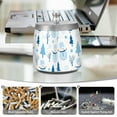 thumbnail image 6 of Yayeee Ashtray with Lid for Cigarette Smokeless Stainless Steel Home Ash Holder, Blue Simple Cartoon Snowmen, 6 of 7