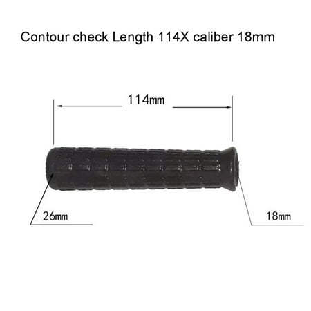 

2Pcs Wheelbarrow Rubber Handles Round Tubes Black Replacement Handles 114 x 18mm