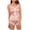 Pink, variant on LYEAA Nightwear for Ladies Valentine's Day Two-piece Soft Satin Pajamas Set Lace V Neck Sling Tops with Shorts Cozy Loungewear Solid Loose Casual Sleepwear Sleepsuits Pink XL