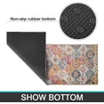 thumbnail image 7 of Boho Moroccan Kitchen Rug and Sets Set of 2 Non Skid Washable mat for Kitchen mats for Floor Farmhouse Black Bohemian Kitchen Decor (candy, One Size), 7 of 7