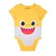 thumbnail image 4 of Nickelodeon Baby Shark 3 Pack Short Sleeve Onesie Set, Babys Creeper for Boys, 4 of 7