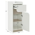 thumbnail image 6 of BarberPub 15.9" x 15.3" x 40" Storage Cabinet with Drawer, Doors, Adjustable Shelves, Free Standing, 6 of 8