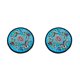 thumbnail image 4 of Moyic Posavasos para bebidas, tapete para taza de té Vintage, almohadilla bordada portátil, almohadillas aislantes, fiesta de inauguración Cielo azul 2Conjunto, 4 of 6