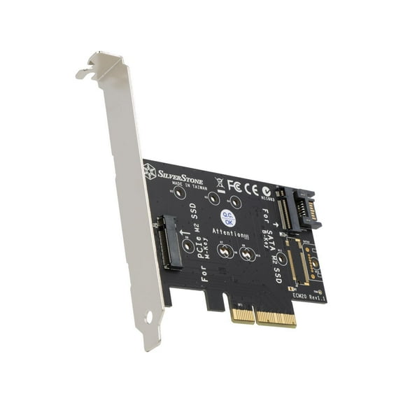 NGFF M.2 SSD M-Key to PCIe 4X & B-Key to SATA 6G adapter