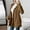 Brown, variant on Womens Fleece Jacket Casual Button Up Fuzzy Hooded Long Sleeve Cardigan Sweaters Warm Fleece Coat Outerwear Light Blue XL
