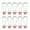 Rose red, variant on 10Pcs Colorful Acrylic Butterfly Shower Curtain Hooks Rings Bathroom Accessories
