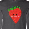 thumbnail image 4 of Inktastic Strawberry Kawaii Long Sleeve T-Shirt, 4 of 5