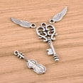 thumbnail image 6 of Tineasur 50pcs Silver Metal Charms for Bracelet Making Jewelry Supplies and Craft Accessories for Jewelry Makers, 6 of 6