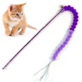 thumbnail image 1 of Cat Wand Toy Plush Interactive Creative Cat Teaser Stick Toy Kitten Play Wand, 1 of 10