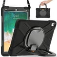 thumbnail image 6 of XYX Case for iPad Air 3 10.5 Inch 2019/iPad Pro 10.5 Inch 2017, 360 Degree Rotating Hand Grip Shockproof Cover with Shoulder Strap, Black, 6 of 7