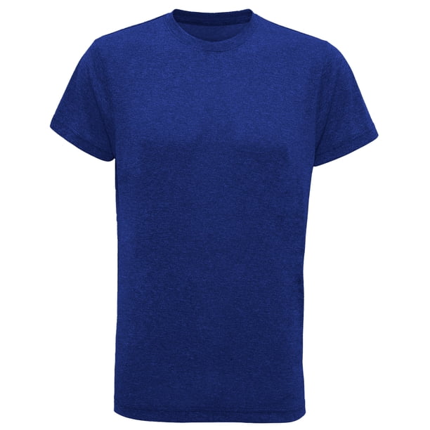 Tri Dri - Camiseta Fitness de manga corta ligera hombre caballero (Real/Negro Jaspeado)