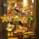 thumbnail image 4 of Juego de 2 siluetas navideñas grandes y 3 pequeñas con luces y ganchos con ventosa para decoración de interiores de ventanas y paredes de vidrio, 4 of 4