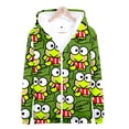 thumbnail image 1 of Sanrio-Chaqueta con capucha estilo informal con cremallera, cárdigan con diseños de dibujos animados bonitos impresos de Keroppi My Melody Cinnamoroll, 2023, 1 of 4