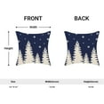 thumbnail image 5 of Christmas Pillow Covers 16x16 Inch Set of 2 Navy Blue White Christmas Tree Snowflakes Decor Throw Pillows Winter Xmas Holiday Outdoor Cushion Cases for Couch Bed Decorations, 5 of 6
