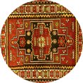 thumbnail image 1 of Ahgly Company Indoor Round Persian Yellow Traditional Area Rugs, 7' Round, 1 of 4