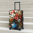 thumbnail image 6 of Fuzoiu Elegant Floral Vase Painting Print Suitcase Cover,Washable Luggage Covers for Suitcase,Elastic Luggage Protector Cover,Scratch Resistant Travel Suitcase Covers-X-Large, 6 of 7