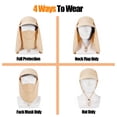 thumbnail image 5 of IC ICLOVER Sun Hat with Neck Flap Face Mask, Foldable Fishing Hat for Men Women Sun Protection Baseball Cap, Khaki, 5 of 8