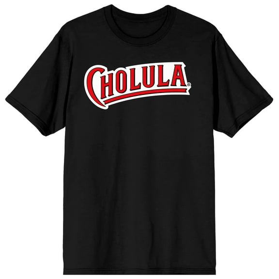 Cholula Logo Adult Black Crew Neck Short Sleeve T-shirt