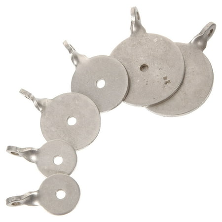 HEMOTON 6 Pcs Plate Archery Slingshots Targets 5.50X4.00X0.10CM Silver