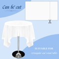 thumbnail image 5 of 10 Packs Nappe Blanche pour Tables Rectangulaires Nappes Jetables en Plastique Blanc pour Anniversaire, Mariage, Réception, Douches Nuptiale, Baby Showers Kuyhfg Bienvenido a Kuyhfg, 5 of 5