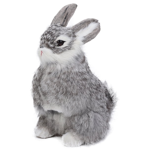 Mini Rabbit Toy Greensen Mini Realistic Plush Rabbit Lifelike Animal Easter Home ...