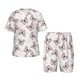 thumbnail image 1 of Fotbe Butterflies (2) Pijama Estampada de 2 Piezas para Niños – Ropa de Dormir de Manga Corta Cómoda para Niños y Niñas, Camiseta y Shorts de Algodón-3X-Large, 1 of 6