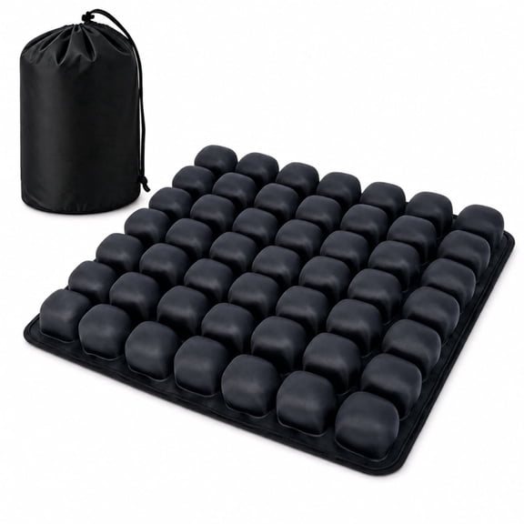 Ecoskio Airplane Travel Seat Cushion, Ergonomic Comfort Support with 49 Airbags, Elastic TPU, Slip‑Resistant for Car and Office Use