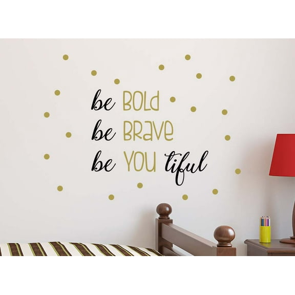 Be Bold be Brave be You Tiful 22 x 18 Vinyl Wall Art Quote Religious Decal Sticker Beautiful Decor Motivational Inspirational Decorative Letters