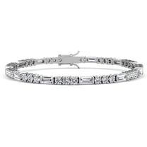 Cate & Chloe Adrianna 18k White Gold Plated Women's Tennis Bracelet with Simulated Diamond Crystals