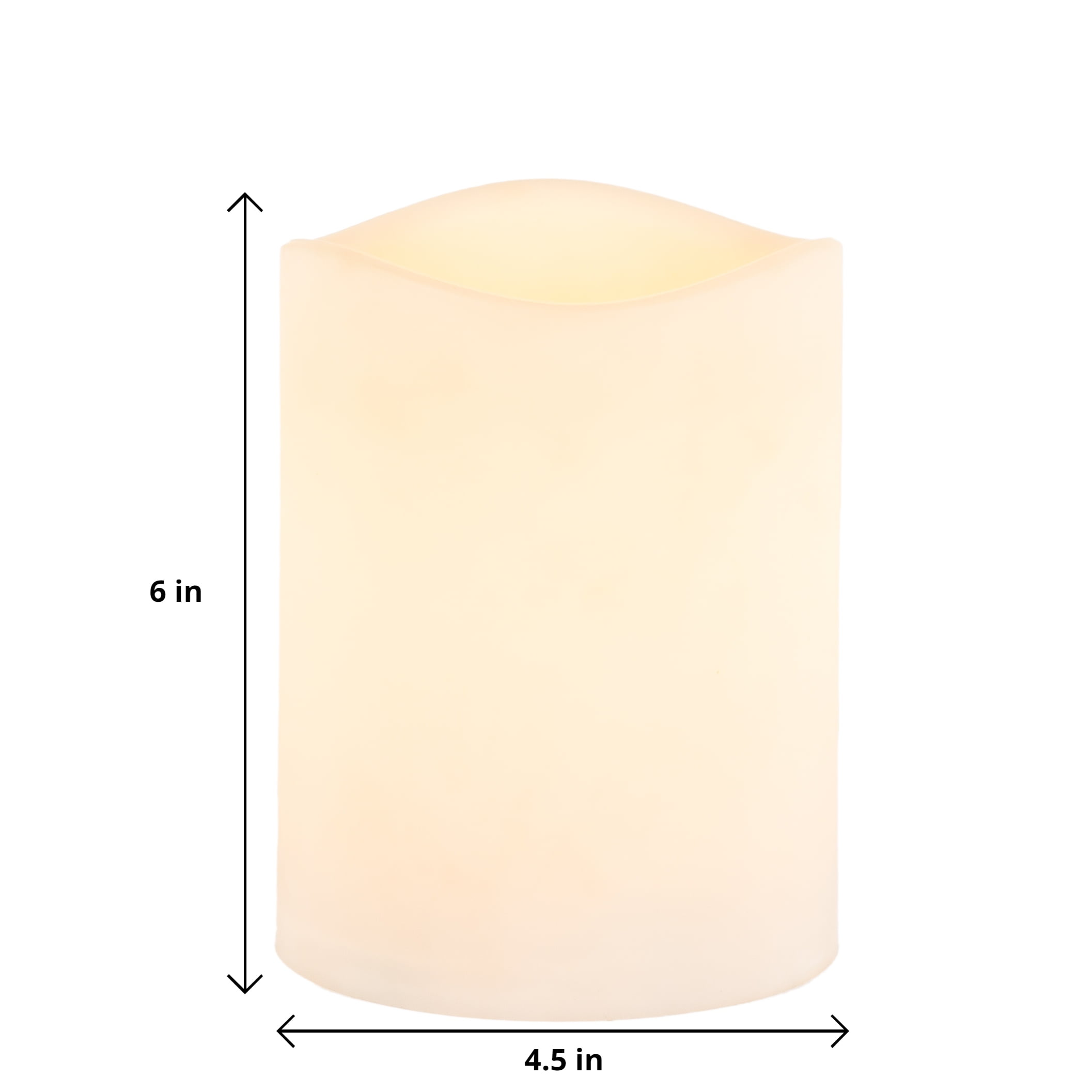 Better Homes & Gardens 6" Flameless Flicker Outdoor LED Candle