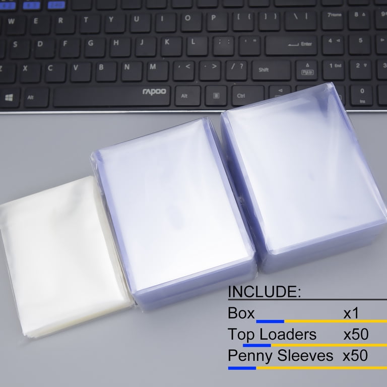 Samerd 50pc TopLoader and 50pc Penny Sleeves, Trading Card Sleeves Holder Fit for MTG, Yugioh, Pokemon Card,Sports Cards, Baseball Card, Card Sleeves Thick Plastic - Walmart.com Samerd 50pc TopLoader and 50pc Penny Sleeves, Trading Card Sleeves Holder Fit for MTG, Yugioh, Pokemon Card,Sports Cards, Baseball Card, Card Sleeves Thick Plastic - Walmart.com