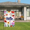 thumbnail image 3 of Amhnf Hello Floral Garden Flag For Home Outdoor Garden Yard Decor 12x18 inch, 3 of 5