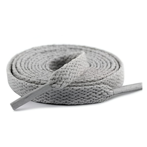 TELOLY 2 Pair Flat Shoe Laces Shoelaces for Athletic Running Sneakers Shoes Boot Strings-Grey 39.3inch/101cm