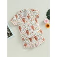 thumbnail image 3 of Douhoow 1-6Y Unisex Baby Pajamas Summer Cow Print Short Sleeve Button Shirt Shorts 2Pcs Sleepwear, 3 of 8