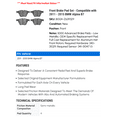 thumbnail image 2 of Front Brake Pad Set - Compatible with 2011 - 2015 BMW Alpina B7 2012 2013 2014, 2 of 2