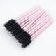 thumbnail image 1 of Zhuge 200 piezas de cepillos desechables para rímel de pestañas, para extensiones de pestañas, cejas y maquillaje (puntos negros de varilla rosa), 1 of 2