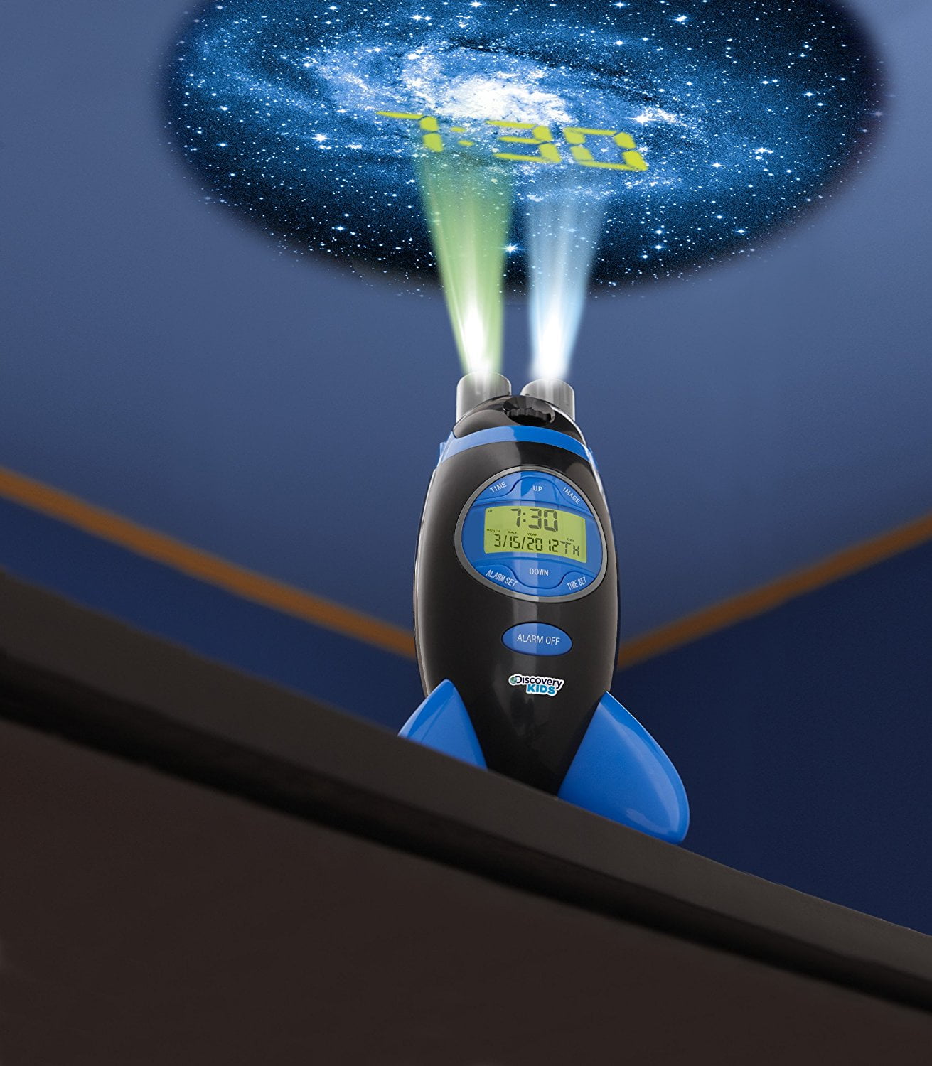Discovery Kids Rocketship Projection Alarm Clock Walmart Com