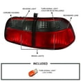 thumbnail image 3 of Spec-D Tuning Red Smoke Tail Lights Compatible with 1999-2000 Honda Civic 4 Door Sedan, Left + Right Pair Assembly, 3 of 7