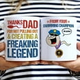 thumbnail image 3 of Personalized Bonus Dad Thank Dad Not Pulling Out Ceramic Coffee Mug Tea Cup 11oz 15oz Birthday Christmas Father's Day Gifts From Daughter Son Police Dad Daddy Stepdad Bonusdad Papa, 3 of 7