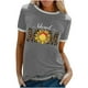thumbnail image 1 of Camiseta holgada cómoda debajo de la cintura con cuello redondo y estampado elegante para mujer, blusa de manga corta, Tops informales OAVQHLG3B Store lin121212, 1 of 5