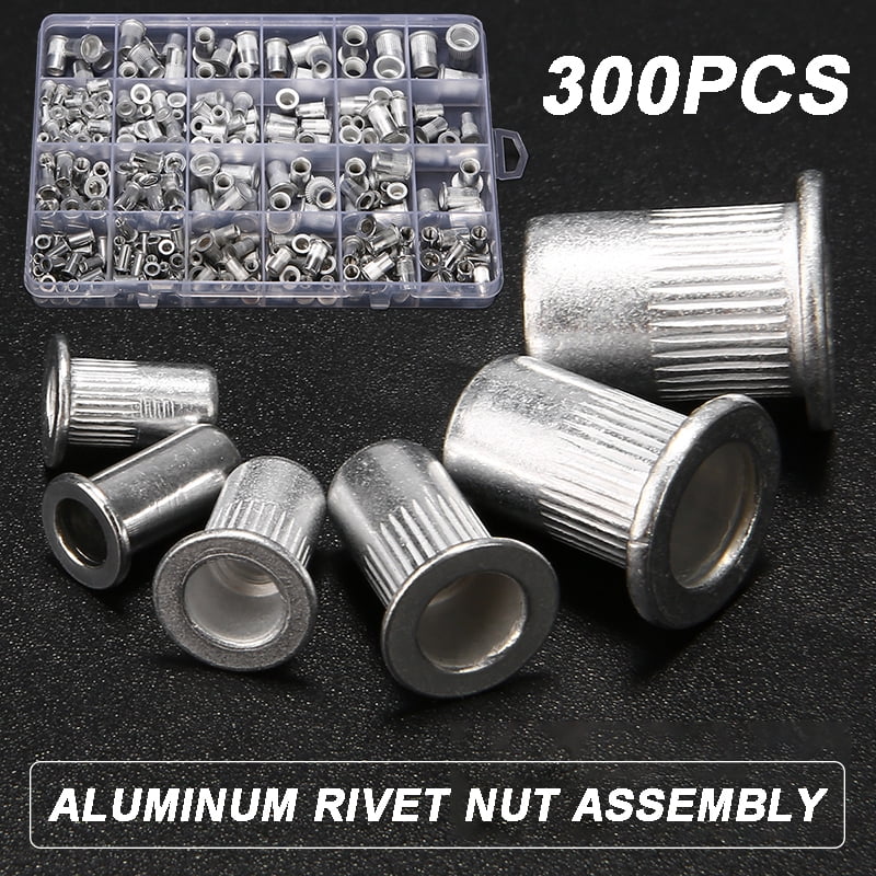Rivet Nut Aluminum Head Replace Parts Silver Thread Metric Assort M3 M4 